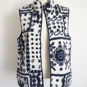 Fred David Bandana Print Fleece Vest